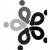 Flower Monogram in black and white