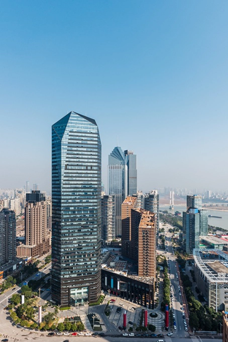 Urban skyline with modern towers