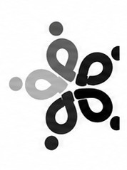 Flower Monogram in black and white